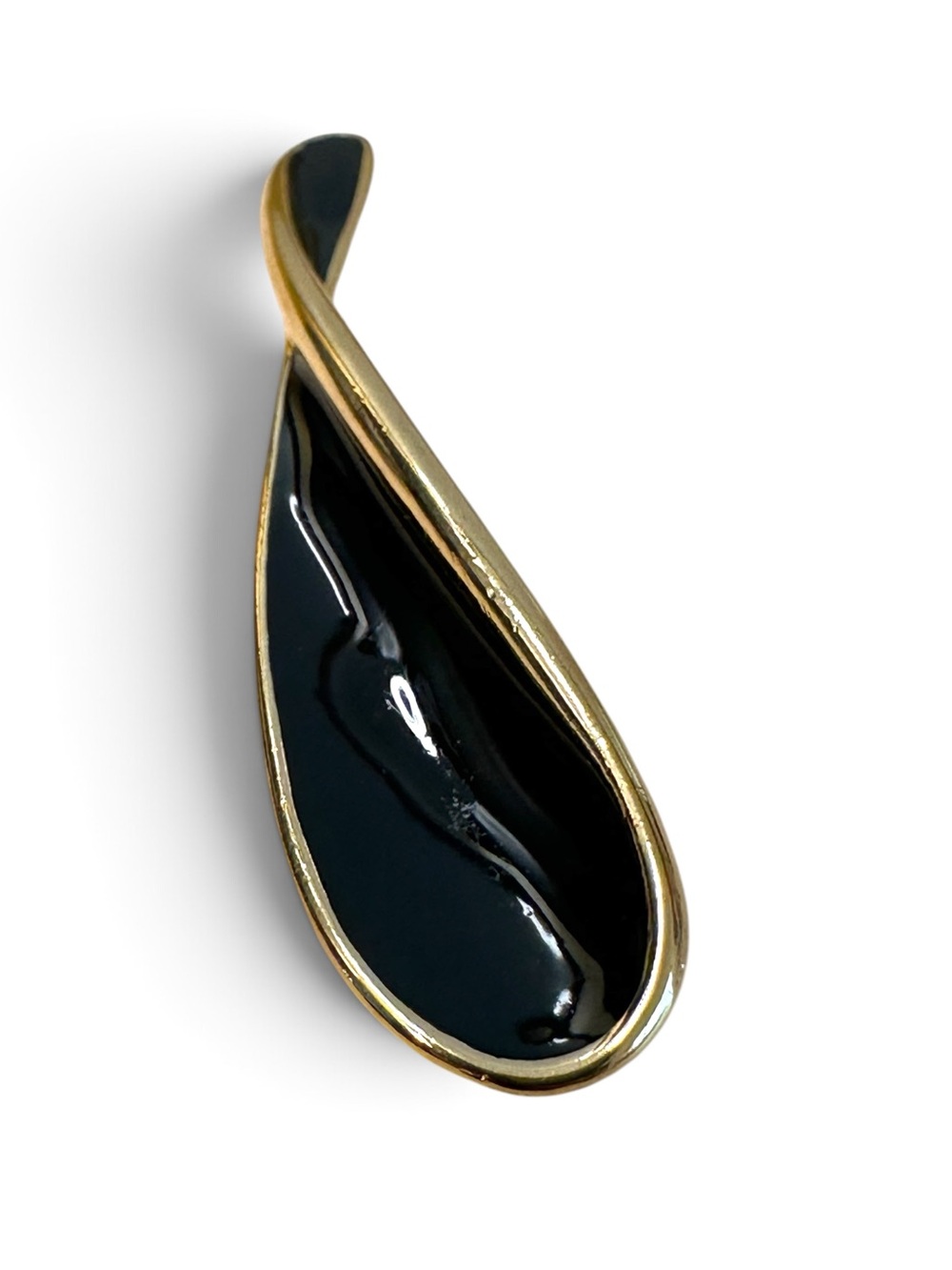Vintage Monet Navy Enamel Ribbon Brooch